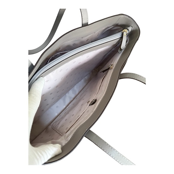 Authentic Kate Spade Molly Large Leather Tote True Taupe! - Picture 11 of 15